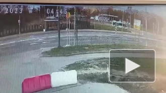 Момент ДТП с мотоциклистом и ГАЗелью на Софийской попал на видео