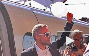 На Московском вокзале встретили человека с дуршлагом на голове