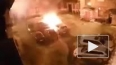 Очевидец снял горящий автомобили в Ухте