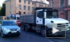 ДТП на Карповке: Скания не поделила дорогу с трамваем