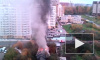 Появилось видео пожара в последнем частном доме на улице Мира в Мытищах