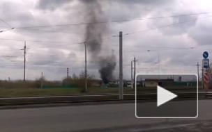 В Кемерове загорелись автобус и «Газель»