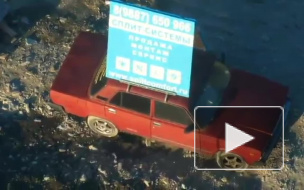 Ветер переворачивает автомобиль в Новороссийске