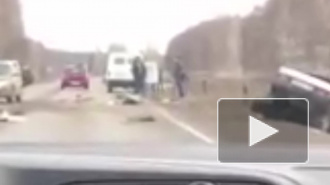 Опубликовано видео с места смертельной аварии в Башкирии, где автомобили разорвало пополам