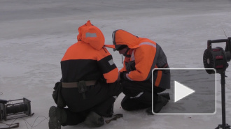 Появилось видео ледовзрывных работ в Волховском районе