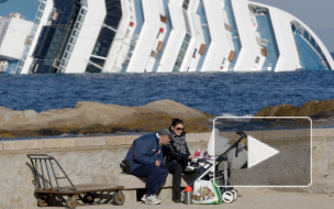 Costa Concordia может полностью затонуть из-за шторма