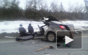 Видео ДТП из Ульяновска: авто протаранило фуру