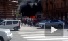Видео: днем 8 мая в центре Петербурга сгорел грузовик