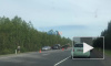 Появилось видео: на трассе Скандинавия "Ауди" столкнулась с грузовиком 