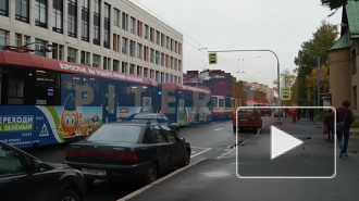 В Красногвардейском районе образовалась пробка из троллейбусов