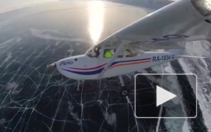Экстремальную посадку самолета на лёд Байкала сняли на видео 