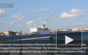 Разбушевавшаяся стихия не пускает в Петербург круизные лайнеры