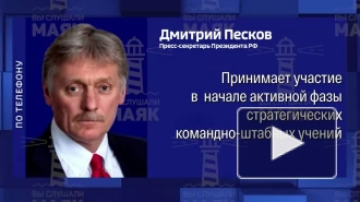 Песков: Путин во вторник будет наблюдать за активной фазой учений "Океан-2024"