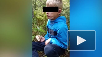 Спасение заблудившегося в тайге мальчика попало на видео
