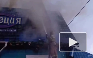 В Алтайском крае потушили пожар на территории гостиницы