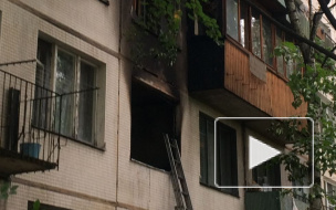 Страшный пожар на Руставели, в котором погибла женщина, попал на видео