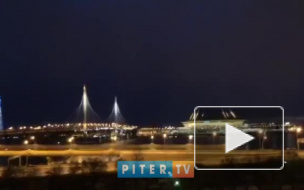 "Газпром-арена" окрасилась в золотой цвет в честь чемпионства "Зенита"