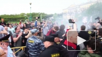 В участников гей-парада на Марсовом поле бросили дымовую шашку