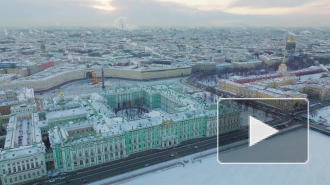 Видео: зимний Петербург с высоты птичьего полета