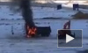 Видео: на Парнасе горел грузовик, его пытался тушить трактор
