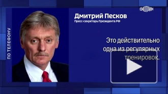 Песков заявил, что тренировка ядерных сил была плановой.