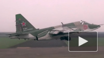 Су-25 сбил самолет противотанковой ракетой "Вихрь"