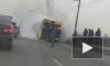 Видео: В Новосибирске на мосту загорелся пассажирский автобус 