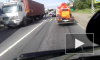 Жесткое столкновение маршрутки и фуры на Колпинском шоссе попало на видео
