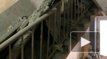 Появилось видео из подъезда жилого дома в Москве, где обрушилось перекрытие 