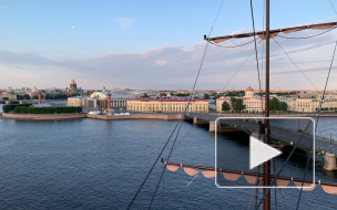 Петербуржцы сняли на видео руферов на мачте "Летучего голландца" 
