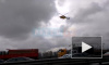 Видео: на КАД на место ДТП прилетел реанимационный вертолет