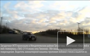 Водитель проломил лобовое стекло и пропал с места ДТП в Татарстане