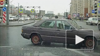 Появилось видео, где петербуржец спасает котенка на дороге под грустную музыку