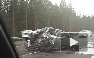Видео: Страшная авария произошла на трассе "Скандинавия"