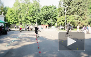 На Елагином острове в Петербурге роллеры показали класс на Battle Skate Town