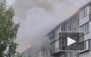  Омске произошел пожар в жилом доме на площади 1,8 тыс. кв. м