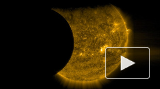 Опубликованы фото и видео солнечного затмения, сделанные в космосе