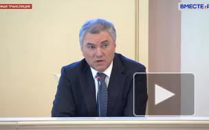 Володин надеется, что законы во исполнение послания заработают с 1 июля