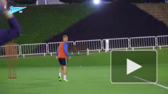 Кокорин забил гол ударом через себя на тренировке "Зенита"