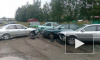Пьяная автоледи разнесла припаркованные авто в Тосно 