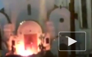 Видео горящего храма Рождества Христова в Красноярске появилось в сети