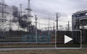 Петербуржцы: в Колпино рядом с электростанцией пожар