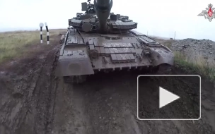 Минобороны показало кадры подготовки экипажей танков Т-80 и Т-72 из числа мобилизованных
