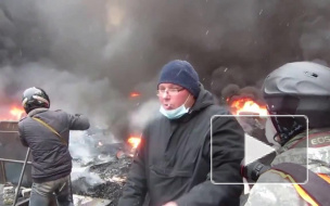 На улице Грушевского в Киеве горят дома