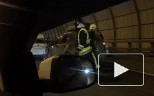 ДТП из восьми машин на КАД создало серьезные пробки 