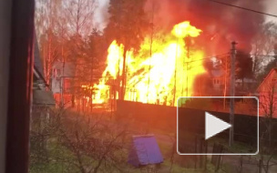 Во Всеволожске сгорел заброшенный дом 