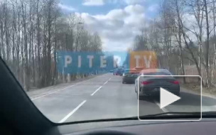 Одна легковушка догнала другую на Зеленогорском шоссе