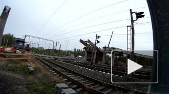 Видео: на Петрозаводском шоссе началась надвижка пролетного строения нового путепровода