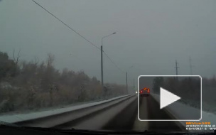 Заснято видео скользкого ДТП в Магнитогорске
