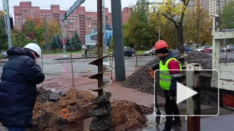 На проспекте Науки началось строительство нового освещения